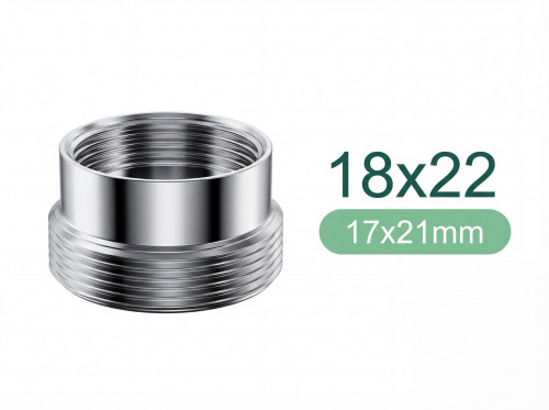 Adapter von M18 Innen-Gewinde auf M22 Aussen-Gewinde