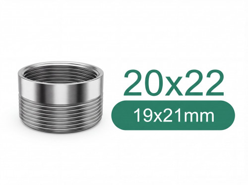 Adapter von M20 Innen-Gewinde auf M22 Aussen-Gewinde