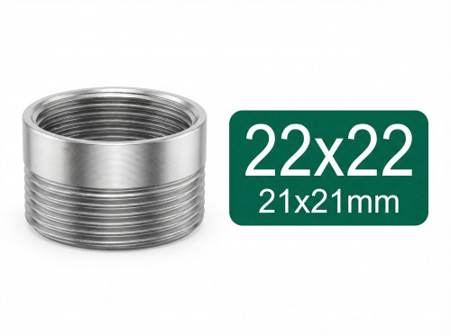 Adapter von M22 Innen-Gewinde auf M22 Aussen-Gewinde