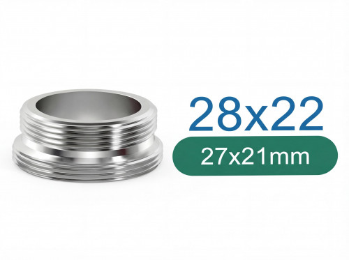 Adapter van M28 buitendraad naar M22 buitendraad