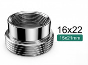 Adapter von M16 Innen-Gewinde auf M22 Aussen-Gewinde