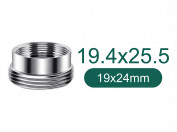 Adapter von M19,4 Innen-Gewinde auf M25,5 Aussen-Gewinde